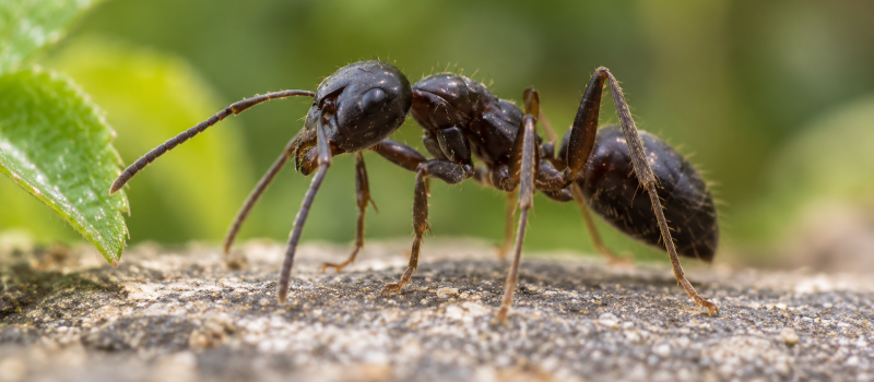 Makroaufnahme einer Schwarzen Wegameise