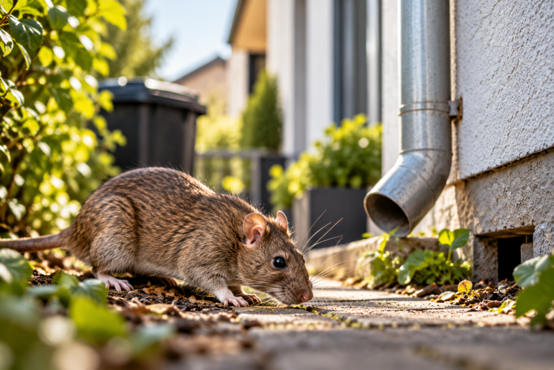 Ratte am Gartenweg